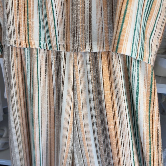 Bebop women's plus size XXL peach, green, cream jumper, capris length #2349 - Picture 4 of 8